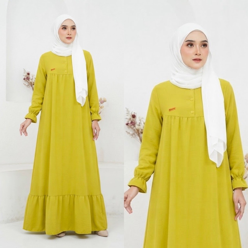 Gamis crinkle airflow|Ld 110cm