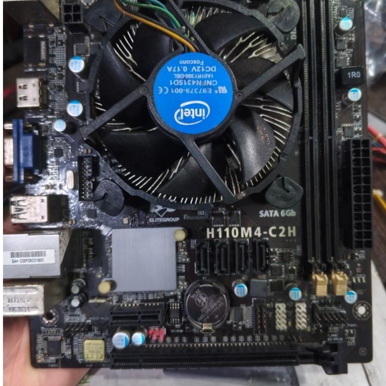 Paket mainboard lga 1151 merk ecs dan processor i3 6100