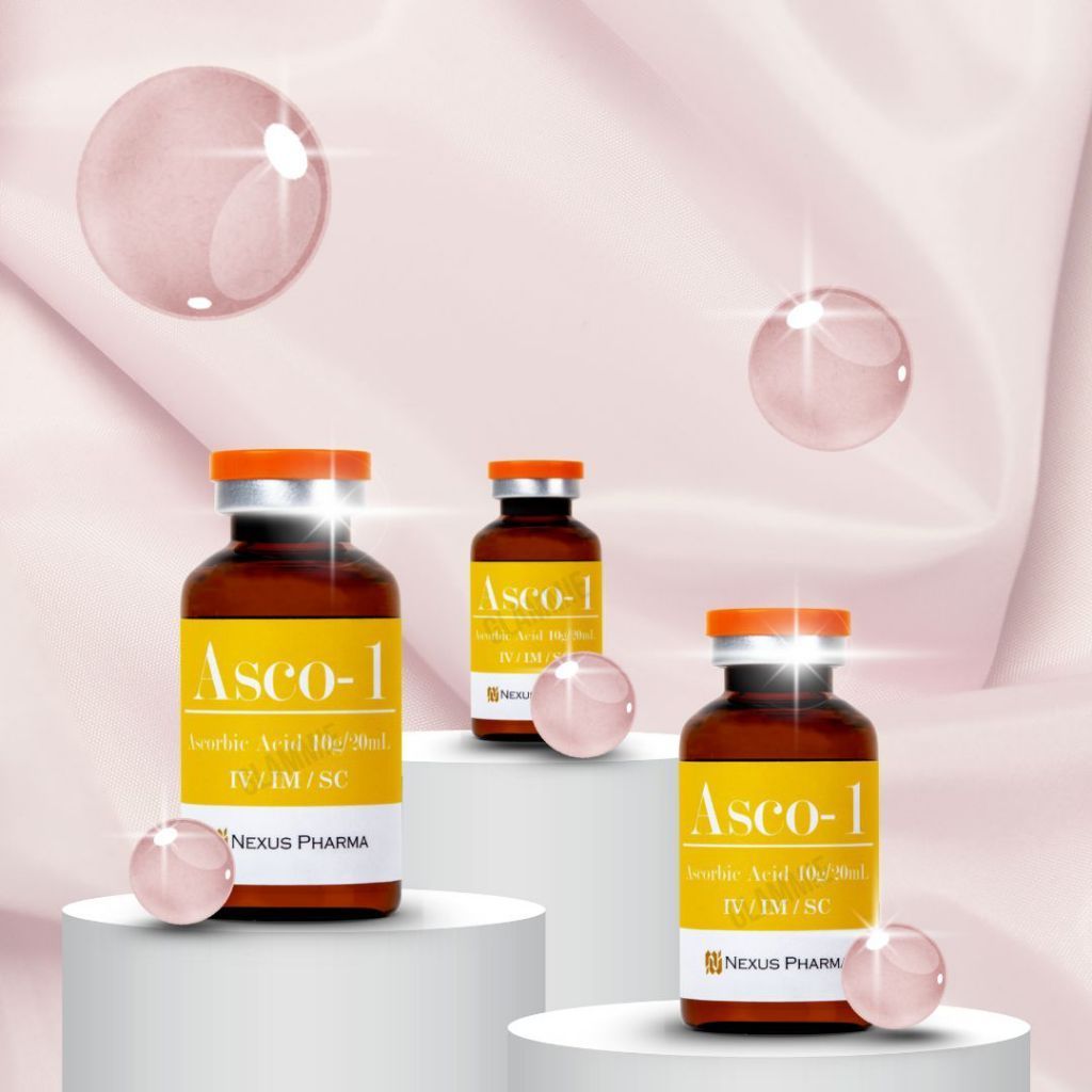 Asco-1 Ascorbic Acid 10g/20mL NEXUS PHARMA IV/IM/SC botol ampul