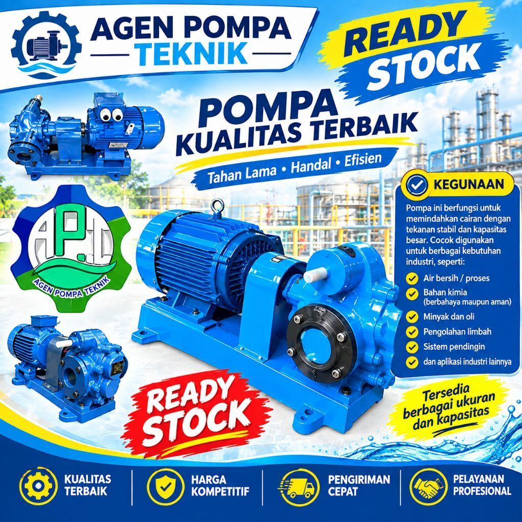 Pompa Oli Gear pump Type KCB 83.3liter/menit merk PRIMAPRO 2.2kw 3PH
