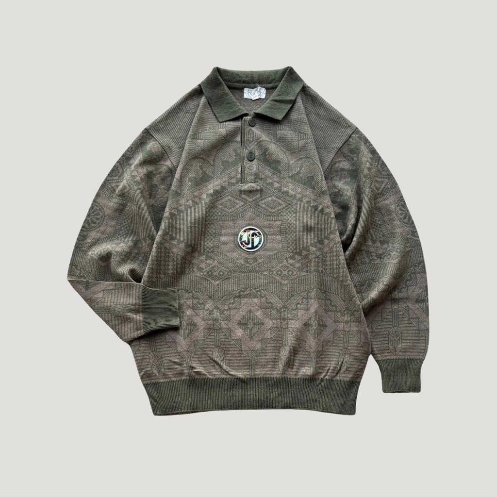 Knit Half Button Batik Pattern | Half Button Motif