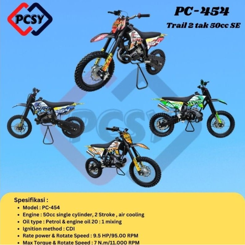 motor mini trail 50cc 2 tak matic pcmotto