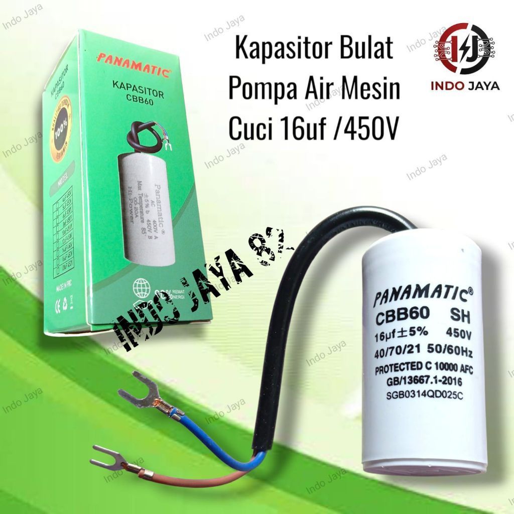 Kapasitor Pompa Air Sibel Kapasitor Sanyo 16uf 450V