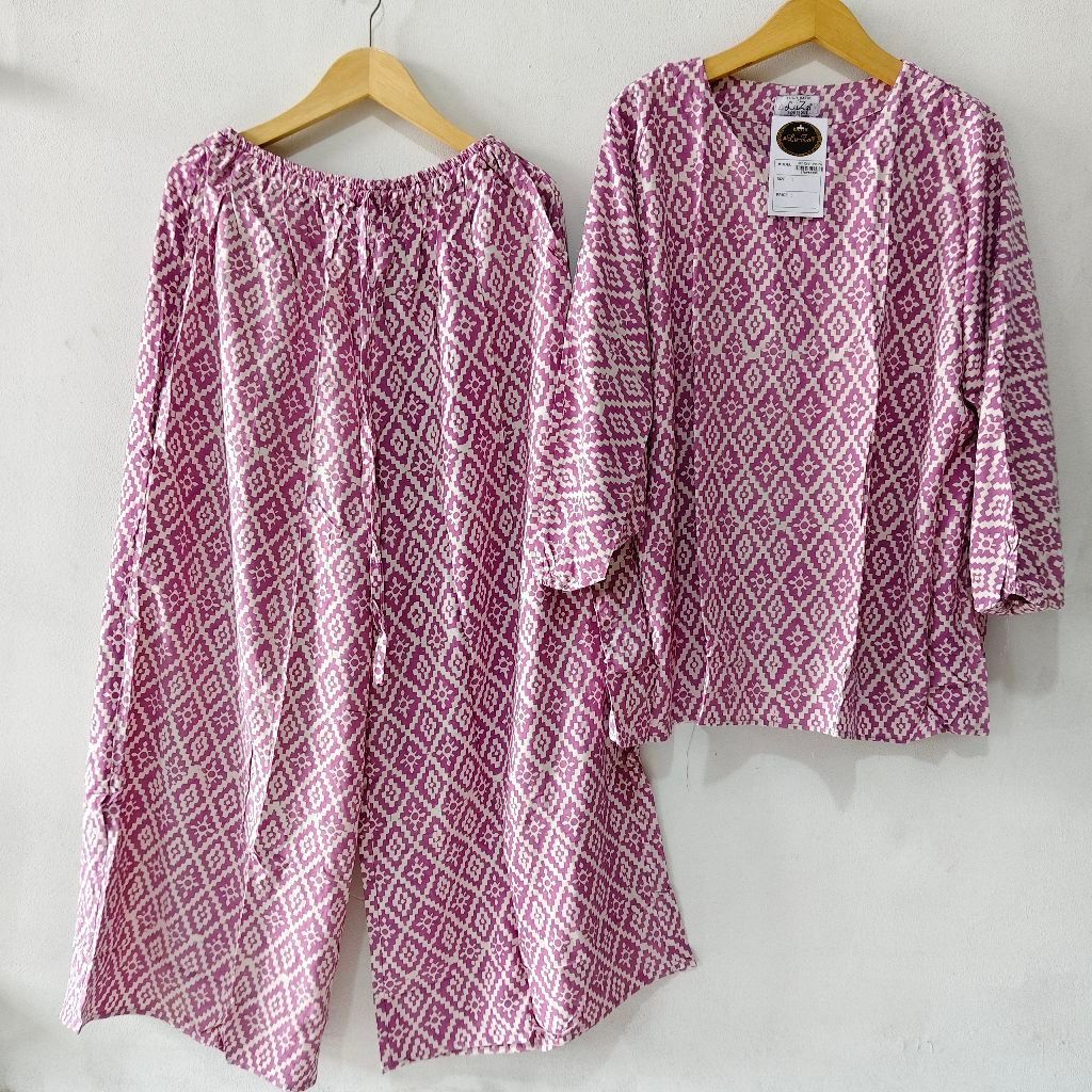 SETELAN KULOT SOFIE TANGAN PANJANG by LUZA BATIK  /  SETCEL KULOT SOFIE BATIK LUZA  /  SPK SOFIE TAN