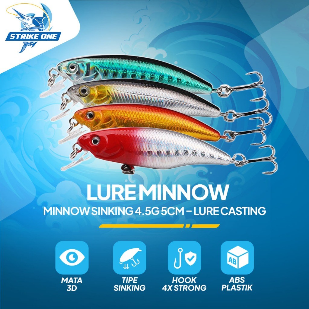 Umpan Pancing Minnow Sinking Lure Minnow Killer - DS109