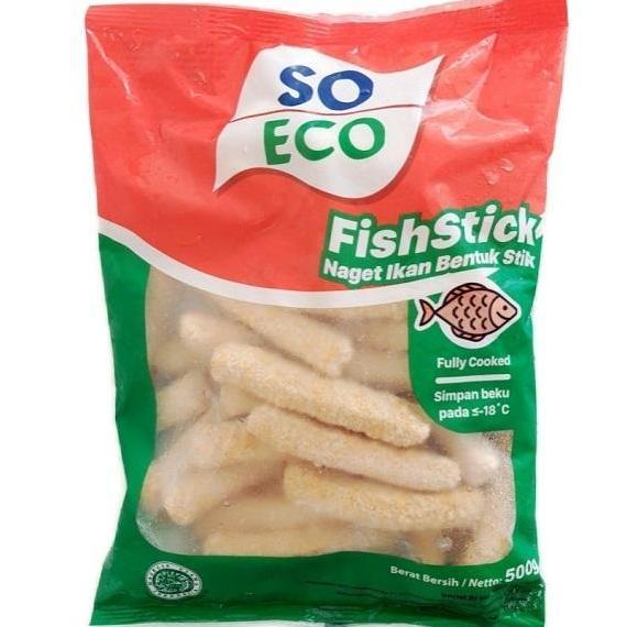 Food- So Eco Fish Stick 500Gr Nugget Ikan Bentuk Stik Halal