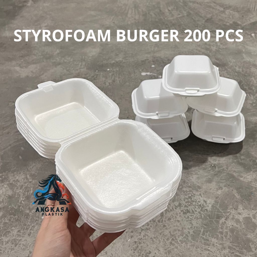 ECER Styrofoam Burger / Box Burger BISA KIRIM LUAR KOTA / Sterofoam Burger / Sterofoam Kecil