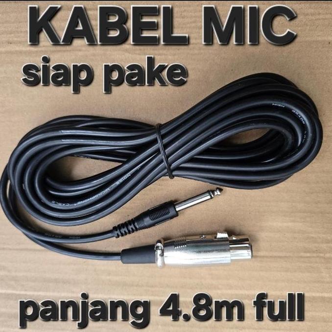 Al_Wakiyah - ( Kabel Mic Siap Pakai ) Kabel Microfon Mik Plus Jack Penganti Akai Xlr Canare Mono Buk