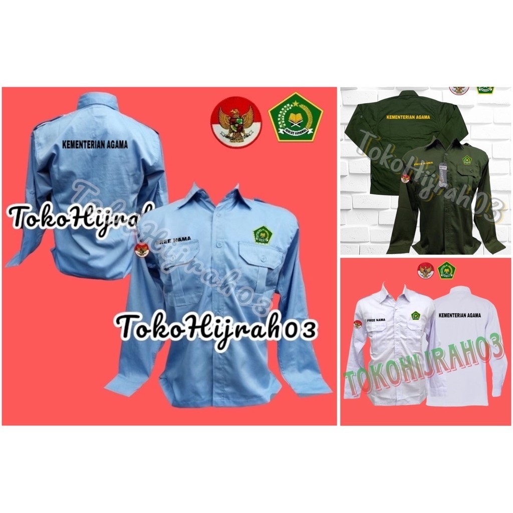 SERAGAM PDL KEMENAG KEMENTERIAN AGAMA SERAGAM PDH KEMENAG KEMEJA KEMENAG SERAGAM KERJA KEMENAG BAJU 