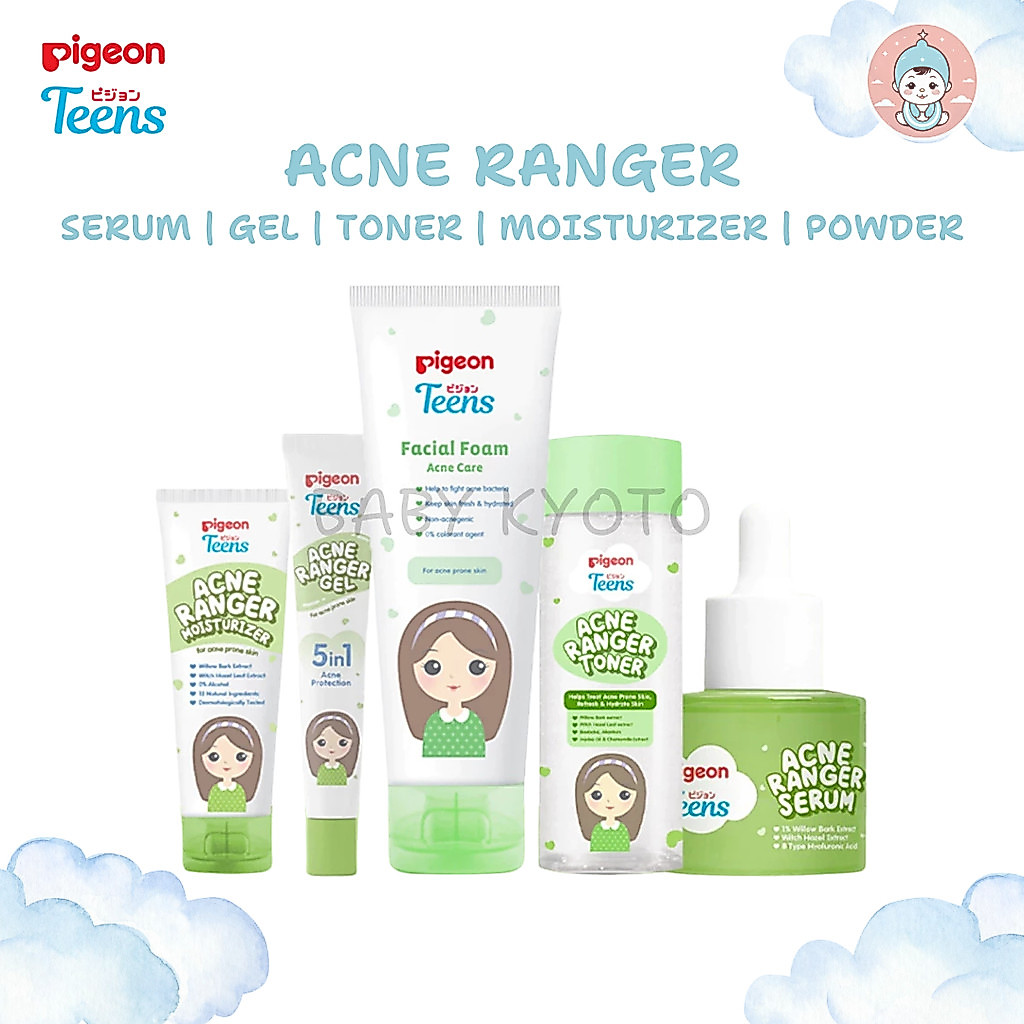 BK Pigeon Teens Acne Ranger Serum Gel Toner Powder Moisturizer Skincare Remaja Anti Jerawat