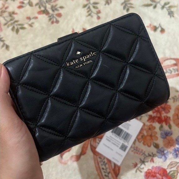 Kate Spade Compact Bifold Wallet Leather Black