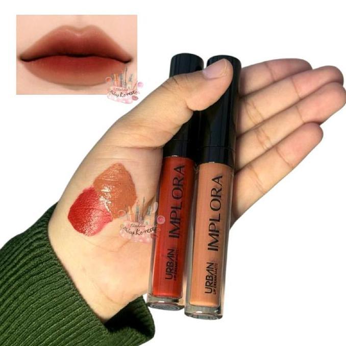 New- Paket Hemat Ombrelips Implora Hazelnude Dan Red Gala - Ombre Lips - Set Lipstik Lipstik Ombre 1