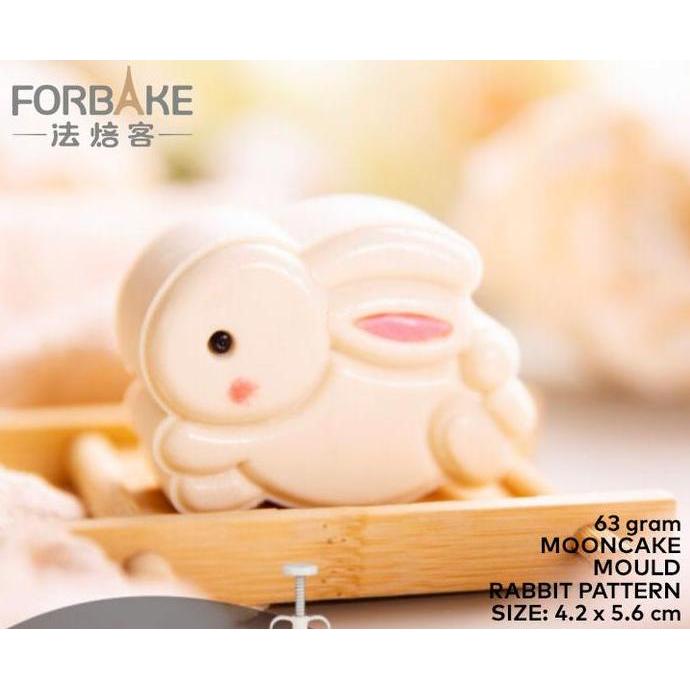 Pilihan - Cetakan Kue Bulan Mooncake Karakter Kelinci Lucu - Rabbit Mooncake Mould Press 63 Gram Isi