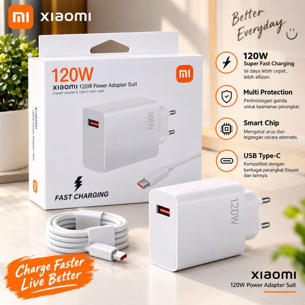 FAST CHARGER XIAOMI ORIGINAL 120 WATT