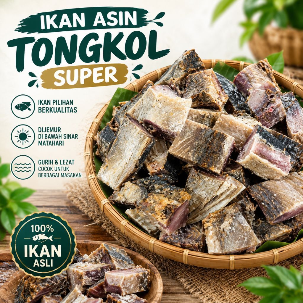 IKAN ASIN TONGKOL POTONG 1 KG