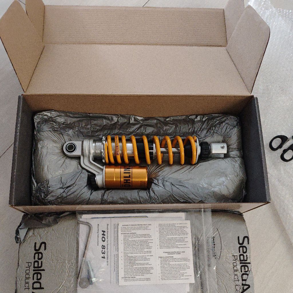 shock shockbreaker belakang ohlins honda vario 125 150 stylo beat scoopy fino filano tabung atas ho8