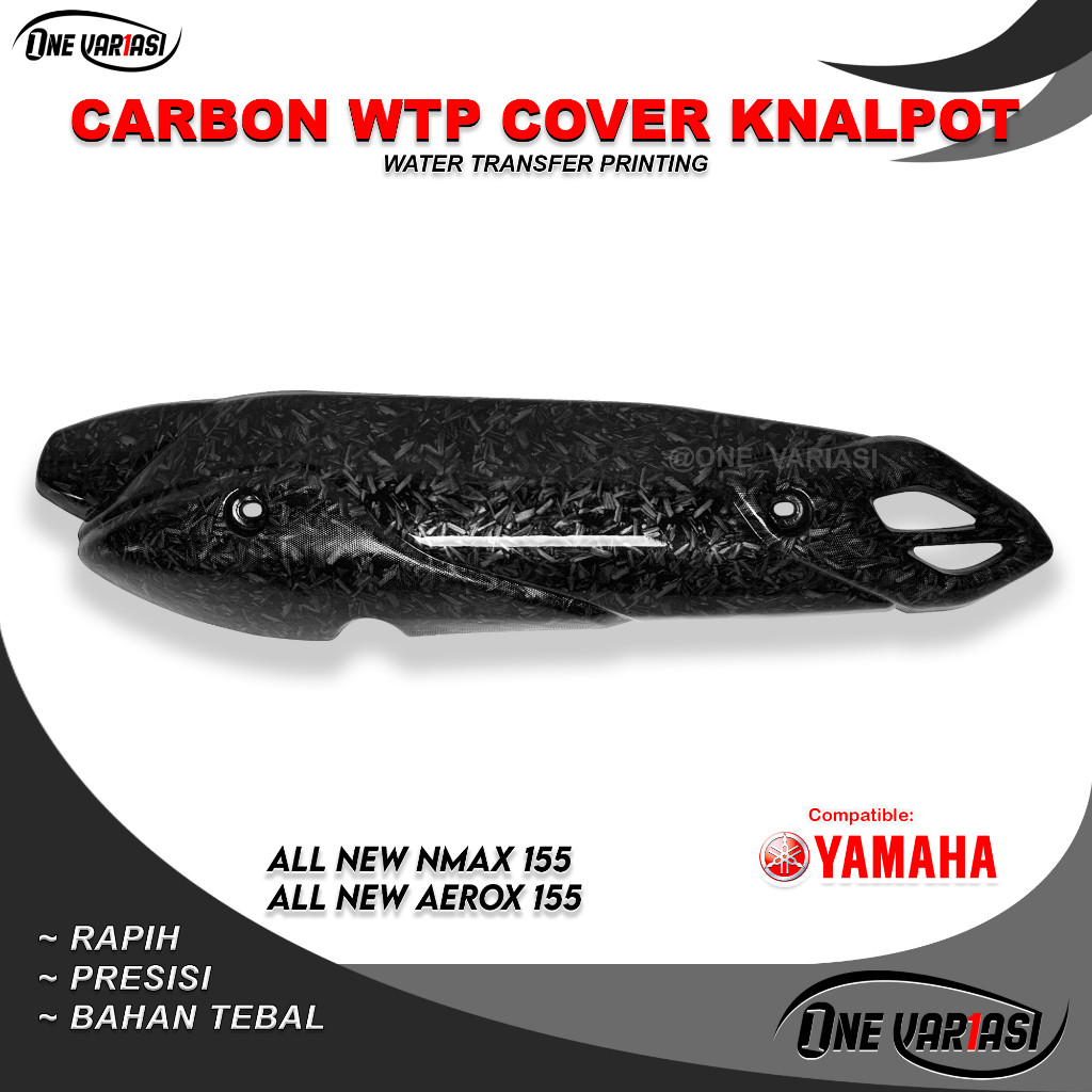 COVER KNALPOT CARBON FORGED NEW AEROX 155 CONNECTED / NEW NMAX 155 CONNECTED TUTUP TAMENG PELINGDUNG
