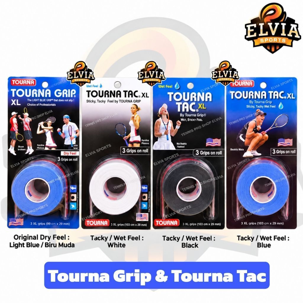 Tourna Tac & Tourna Grip by Tourna | grip raket anti-slip original dari USA