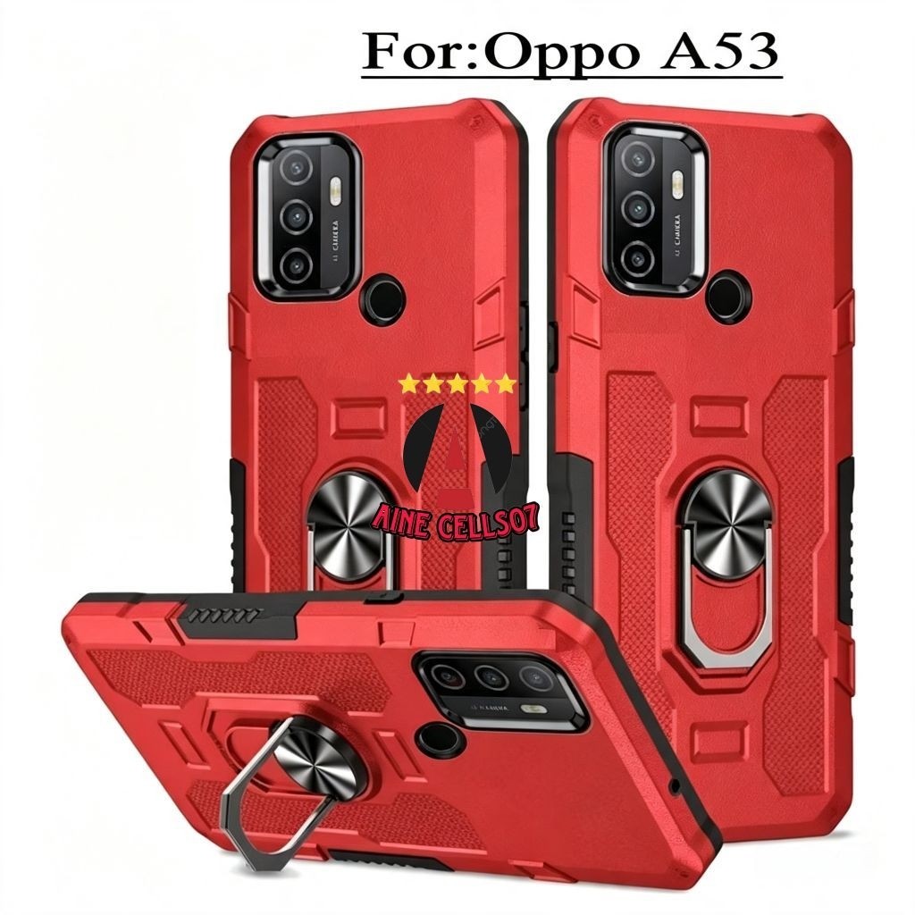 Casing OPPO A53 Hard Case Hit Ring Armor Robot Pelindung Handphone Terbaru