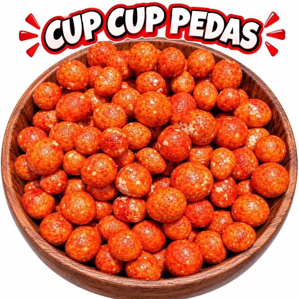 CUP CUP UDANG PEDAS SNACK JADUL 500 GRAM