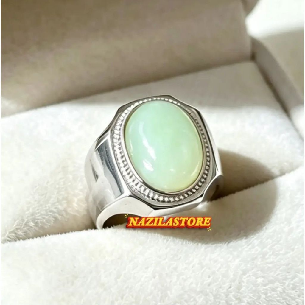 CINCIN BATU AKIK POSPOR RING TITANIUM SUPER MEWAH