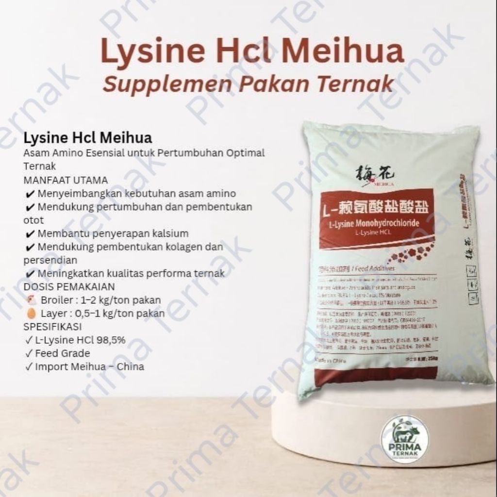 Lysine Hcl Meihua 25 kg untuk Ternak