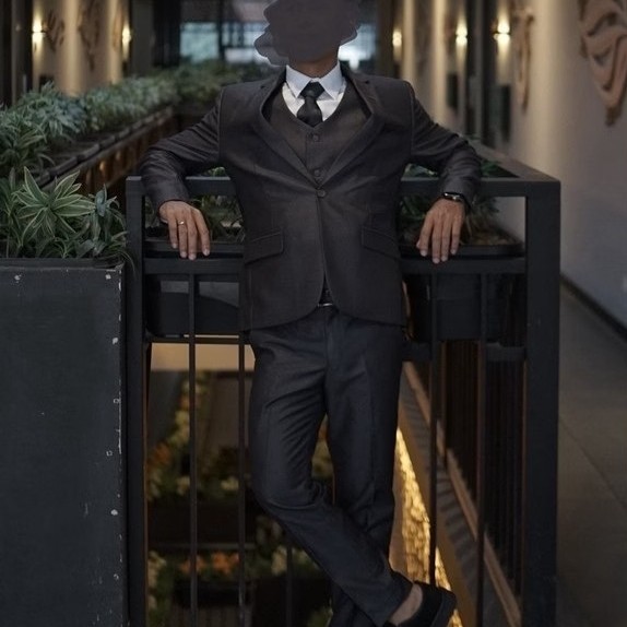 Setelan Jas Pria Andre Laurent Abu-Abu