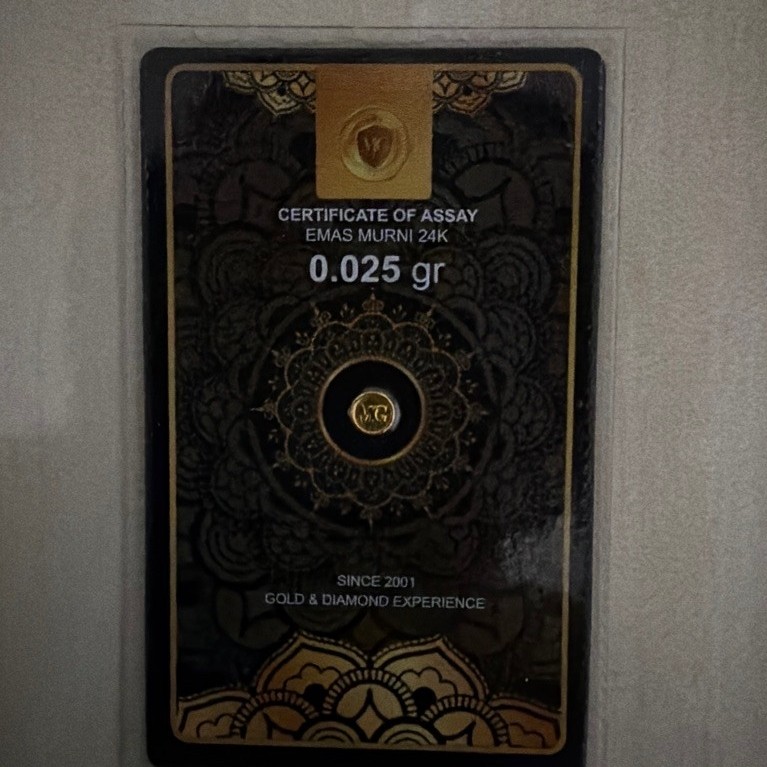 Minigold 0.025 Gram Emas Murni 24 Karat