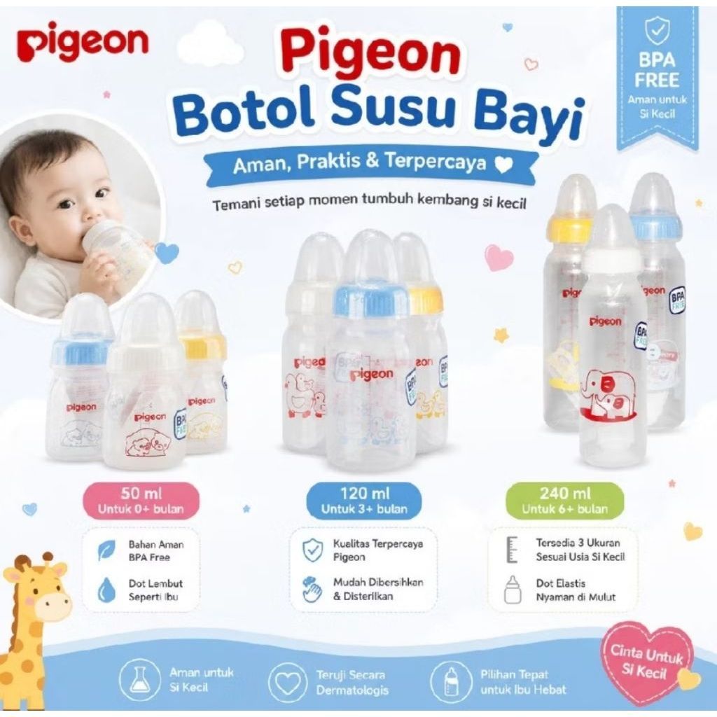 PIGEON Botol Susu Bayi / Botol Susu Pigeon