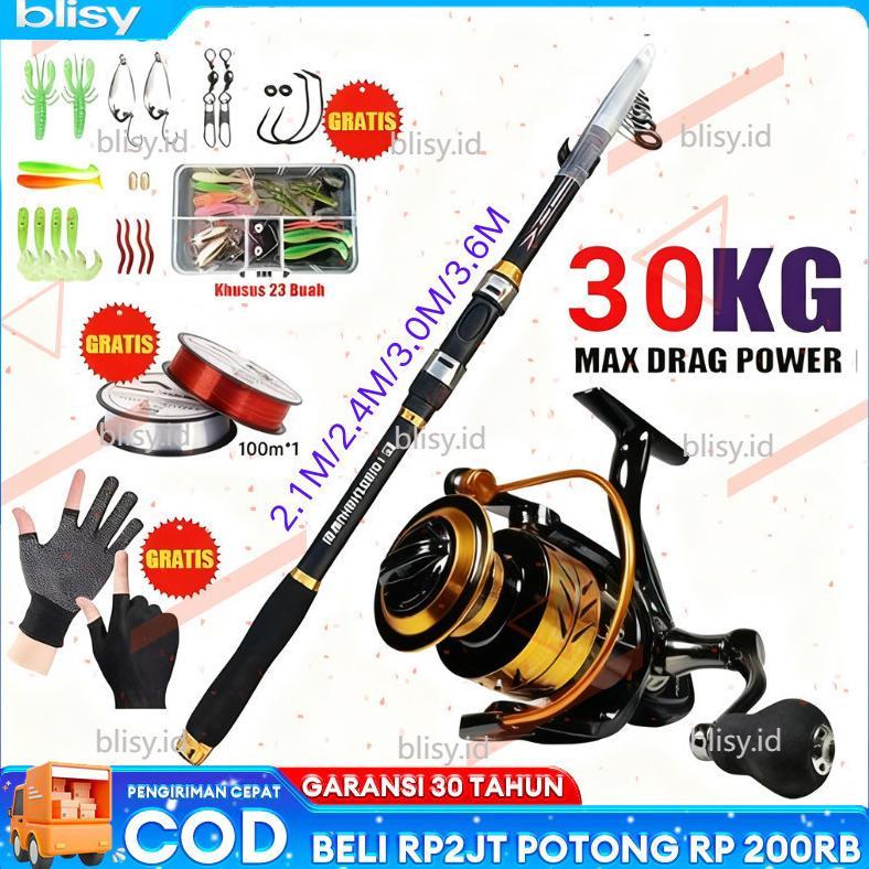 #Beli 1 Dapat 8# PANCING 5 SET LENGKAP Dnesid Reel Pancing Besi 21kg Drag Reel CNC Handle Spinning R