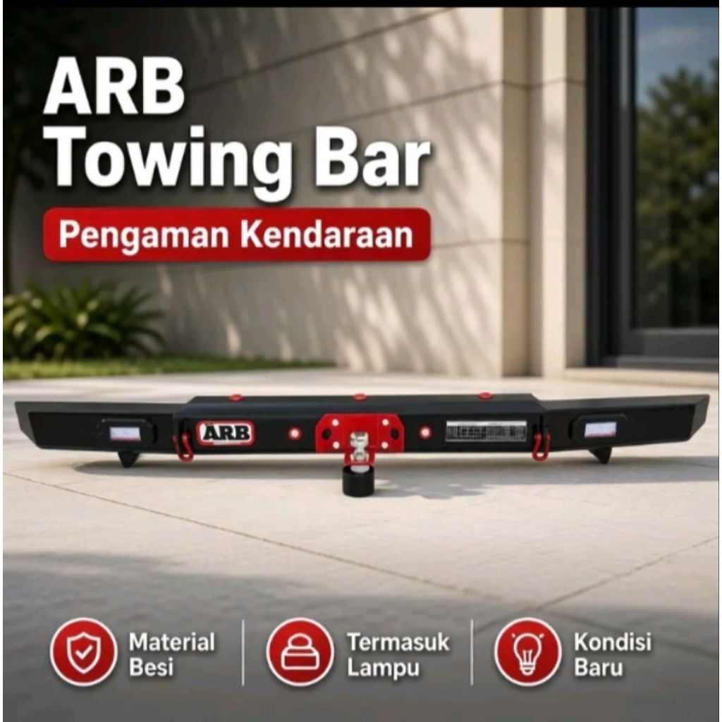 BUMPER TOWING ARB AVANZA/XENIA LAMA OFF ROAD + LED MERAH