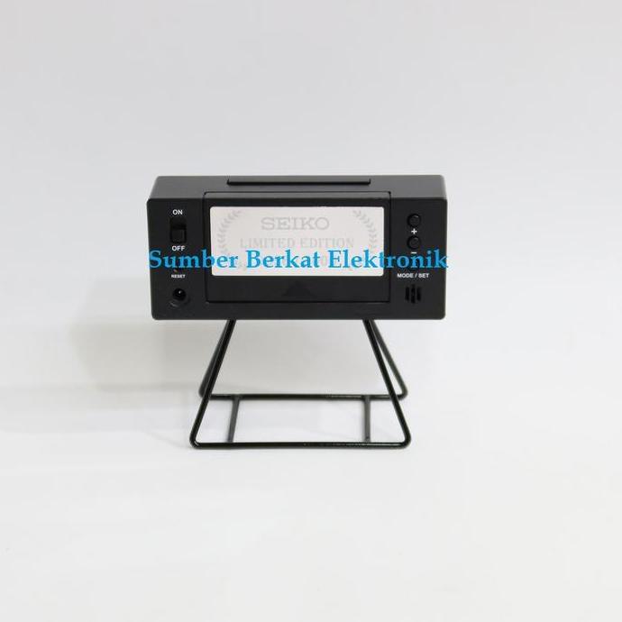 Jam Digital Seiko / Digital Meja Seiko- QHL072 (Hitam)