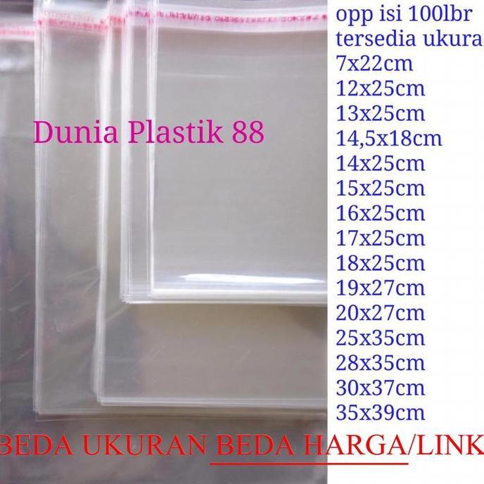 Larismanis- 100Pc Kantong Plastik Bening Opp 20X27Cm Kemasan Baju Baru Lem Perekat
