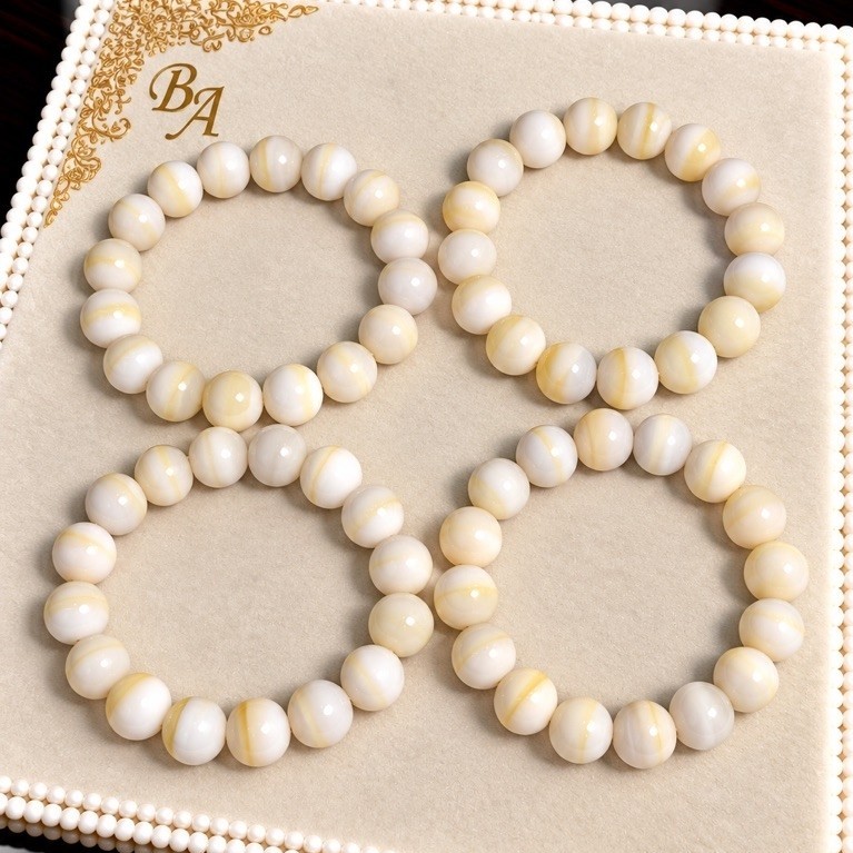 Gelang Kerang Mata Kucing Garis Tipis Emas Asli Bahan Berkualitas Natural Alami