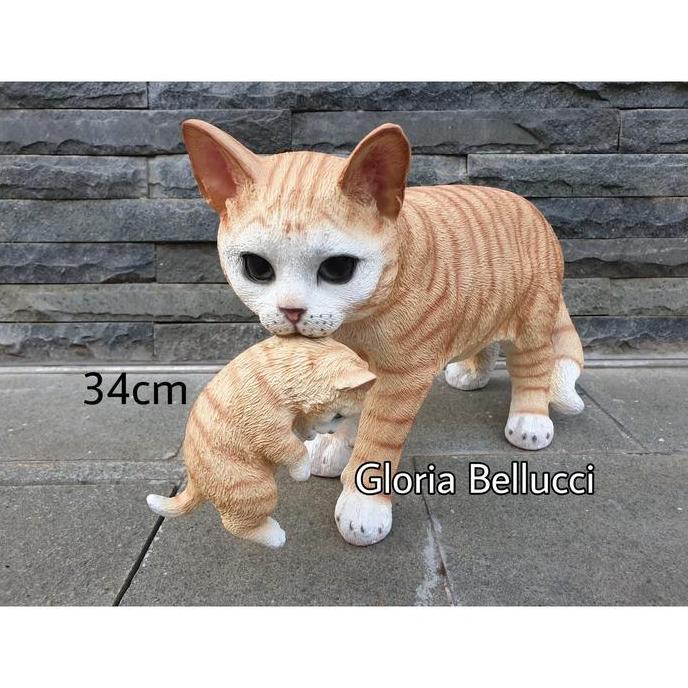 patung pajangan miniatur kucing git anak jumbo persia anggora