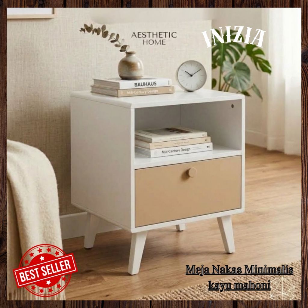 Meja Nakas kayu Mahoni 1 laci