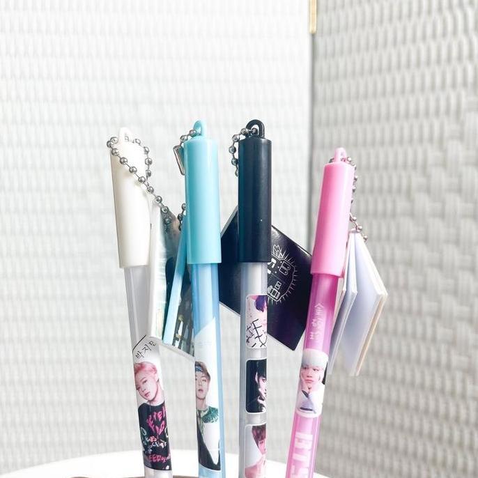 Pilihan - Cod 1 Lusin Pulpen Gel Motif Bts Note Lucu Kd17