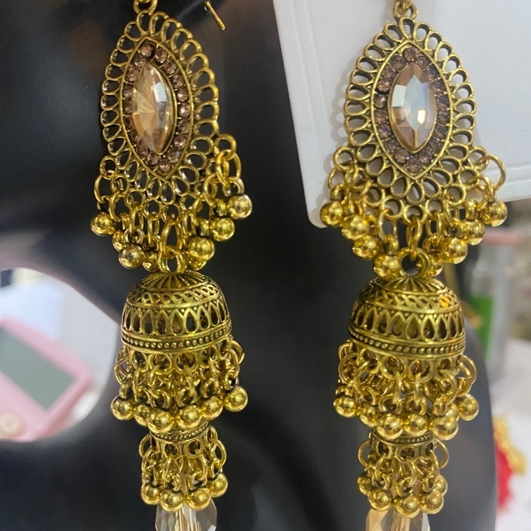 Anting pengantin emas anting india gold ukuran panjang