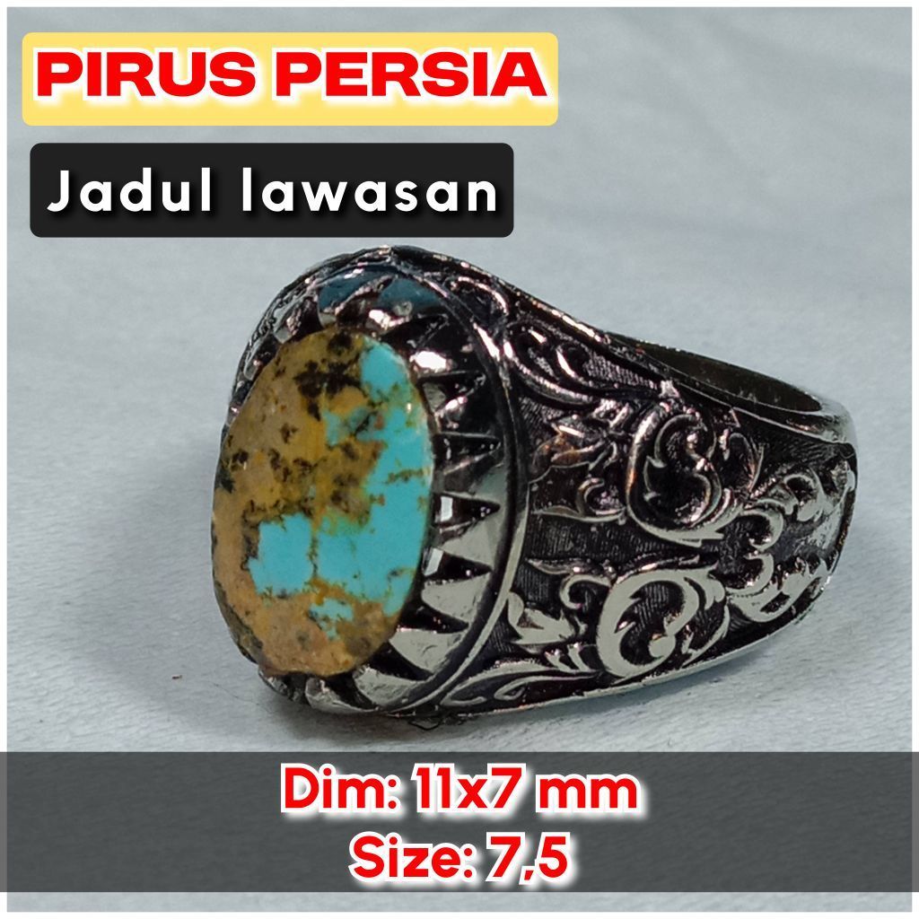 Batu akik jadul lawasan pirus Persia.27