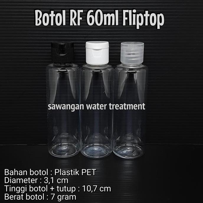 Wadrobe- Botol 60 Ml Rf Fliptop Isi 20 Pcs / Botol Fliptop 60Ml Rf / Botol 60Ml Fliptop