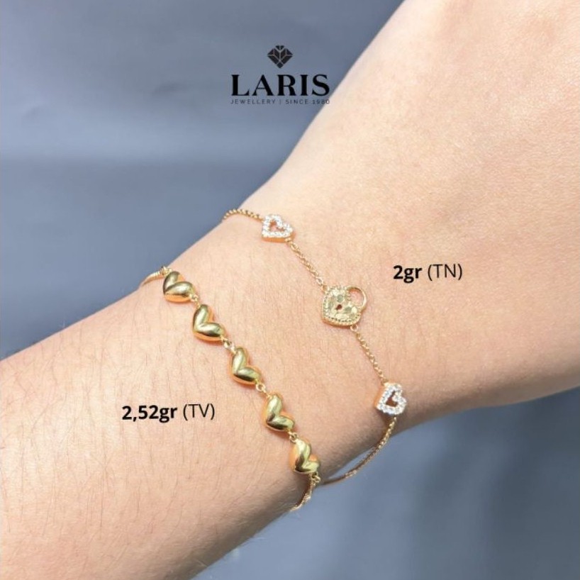 Laris Jewellery Gelang rantai emas kuning