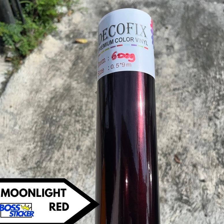 NEW PREMIUM Sticker Moonlight Red - Stiker Hitam Lembayung Merah - Skotlet Hitam Lembayung Merah