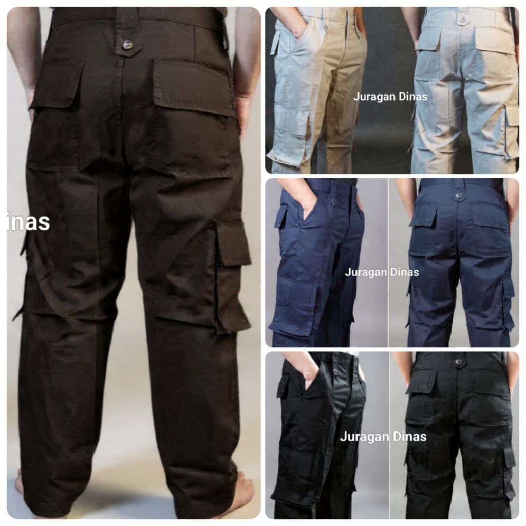 CELANA PDL HITAM COKLAT TUA BIRU DONGKER BAHAN RIPSTOK/CARGO/HIKING/GUNUNG/LAPANGAN/LATIHAN/KARGO/OU