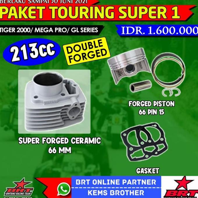 BLOK BRT TIGER PLUS PISTON 66 ORIGINAL BRT 100% MOTOR RACING