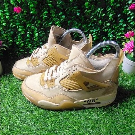sepatu Nike Off-White x Air Jordan 4 Retro SP 'Sail' (W) size 36,5