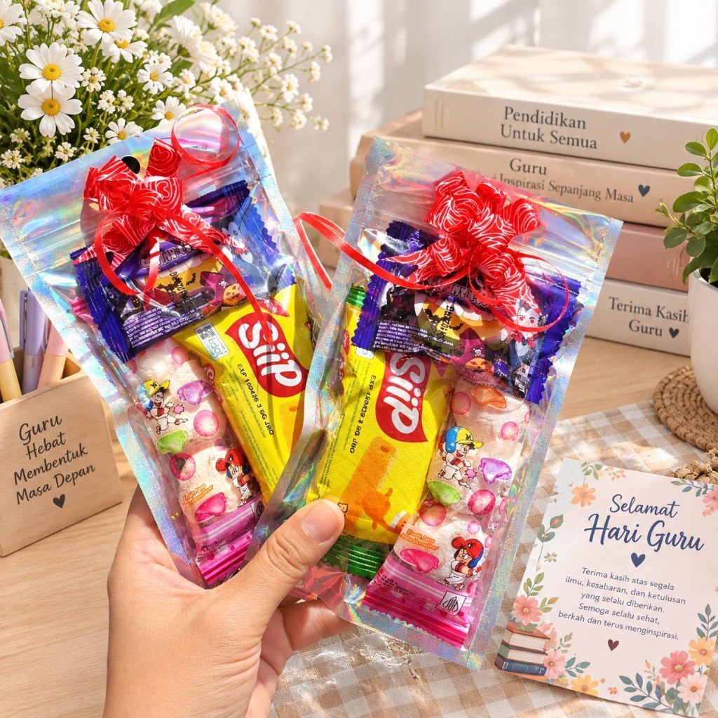 MINI GIFT SNACK LEBARAN FRREBIES LUCU KEMASAN HOLOGRAM