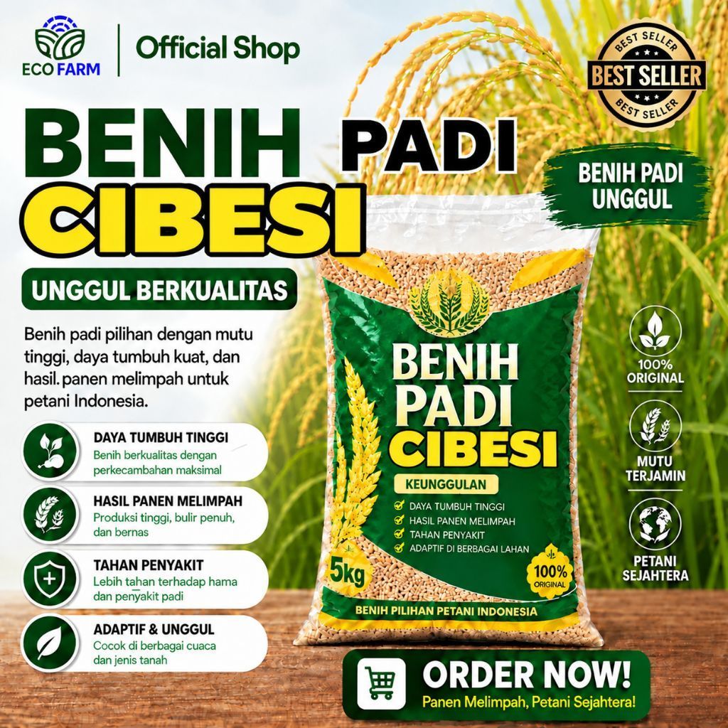 bibit padi unggul berkualitas cibesi