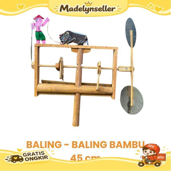 Baling Baling Bambu Bali 2 Nada - Kincir Angin Bambu Mini - Pindekan Mini Bambu - Baling Baling Unik