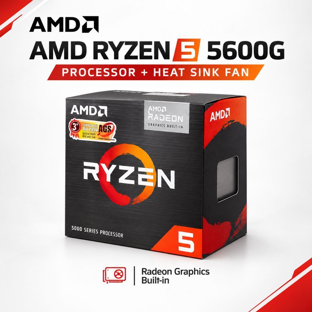 Processor AMD Ryzen 5 5600G + Heat Sink Fan, Socket AM4 (second normal tested)