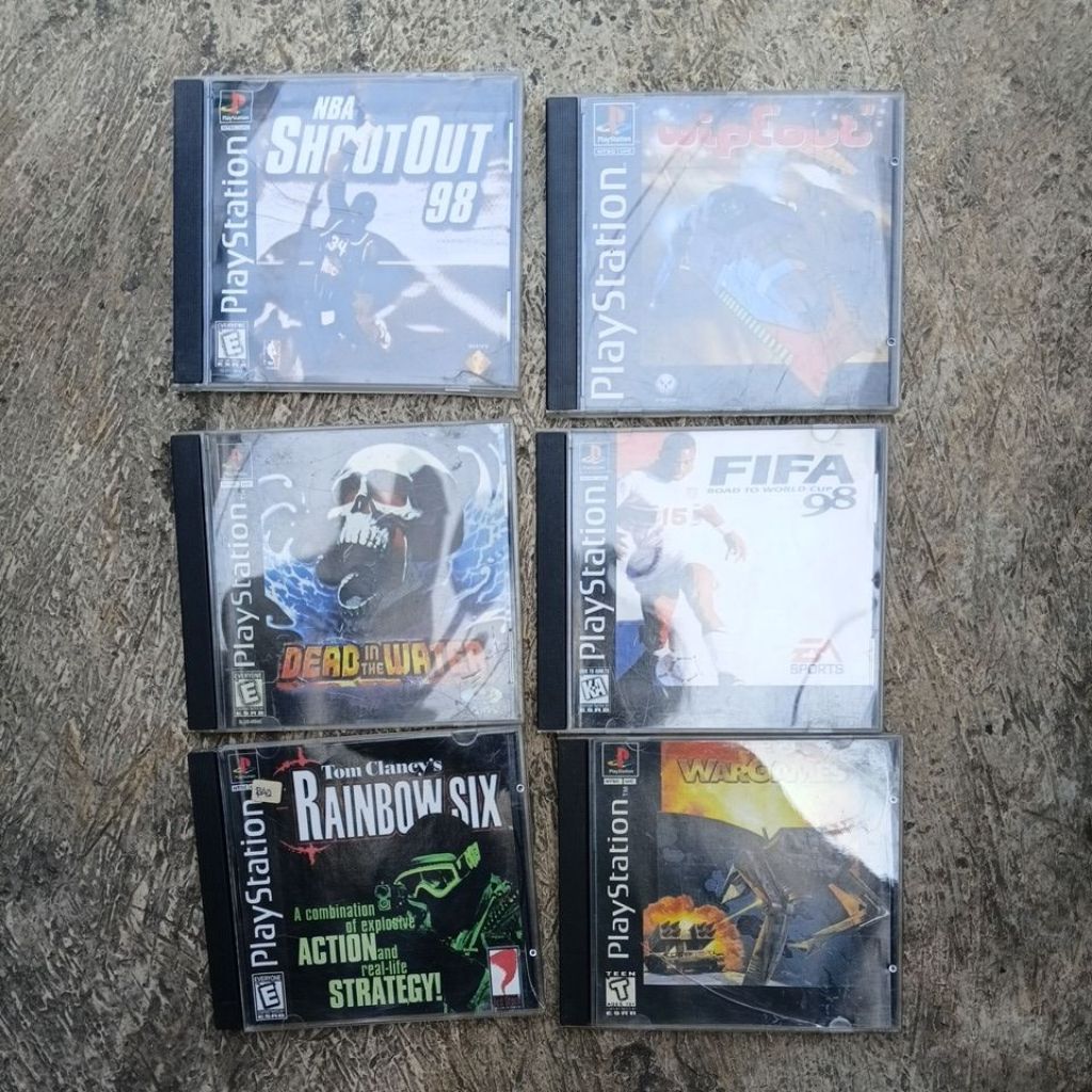 KASET CD PLAYSTATION PS1 PS ONE 6.PCS